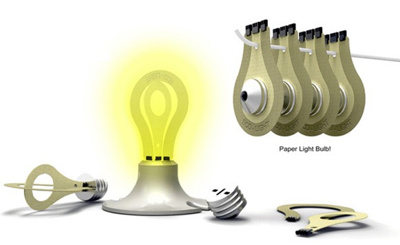 Ecolamps–Bombillas de luz de cartón (por Iohanna Küppers)